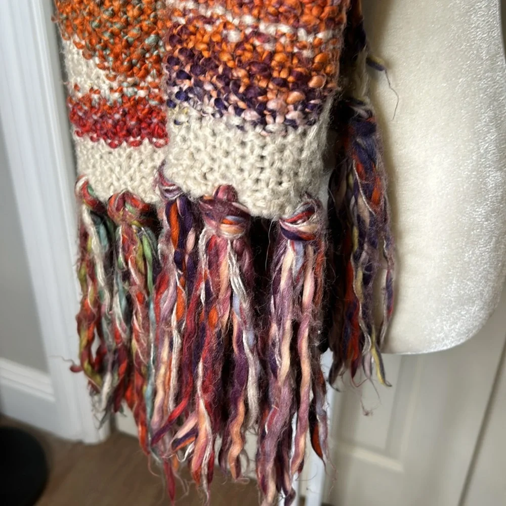 Shiraleah Colorful Fringe Long Knit Scarf